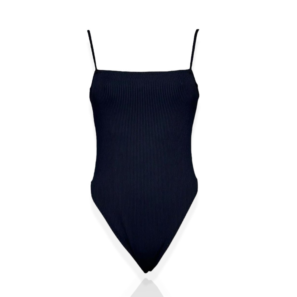 MONTCE SWIM Jacelyn One Piece Swim - Black Rib
